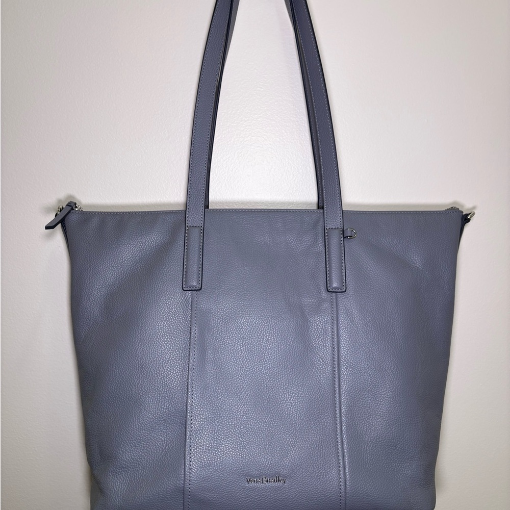 Vera Bradley Charlie Leather Tote Bag - Grey / Large
